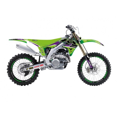BLACKBIRD KOMPLET NAKLEJEK (OKLEIN) KAWASAKI KX 250F '21-'23, KX 450F '19-'24 DREAM 5 KOLOR ZIELONY CZARNY BLACKBIRD KOMPLET NAKLEJEK (OKLEIN) KAWASAKI KX 250F '21-'23, KX 450F '19-'24 DREAM 5 KOLOR ZIELONY CZARNY