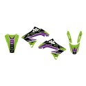 BLACKBIRD KOMPLET NAKLEJEK (OKLEIN) KAWASAKI KX 450F '09-'11 DREAM 5 KOLOR ZIELONY CZARNY