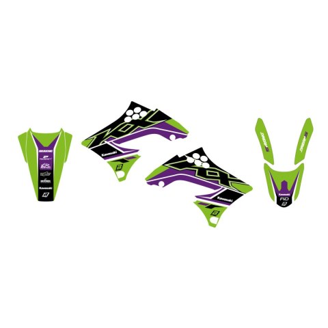 BLACKBIRD KOMPLET NAKLEJEK (OKLEIN) KAWASAKI KX 450F '09-'11 DREAM 5 KOLOR ZIELONY CZARNY BLACKBIRD KOMPLET NAKLEJEK (OKLEIN) KAWASAKI KX 450F '09-'11 DREAM 5 KOLOR ZIELONY CZARNY