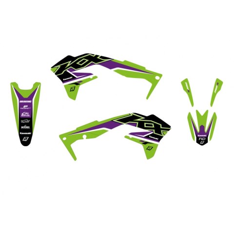 BLACKBIRD KOMPLET NAKLEJEK (OKLEIN) KAWASAKI KX 450F '16-'18 DREAM 5 KOLOR ZIELONY CZARNY BLACKBIRD KOMPLET NAKLEJEK (OKLEIN) KAWASAKI KX 450F '16-'18 DREAM 5 KOLOR ZIELONY CZARNY