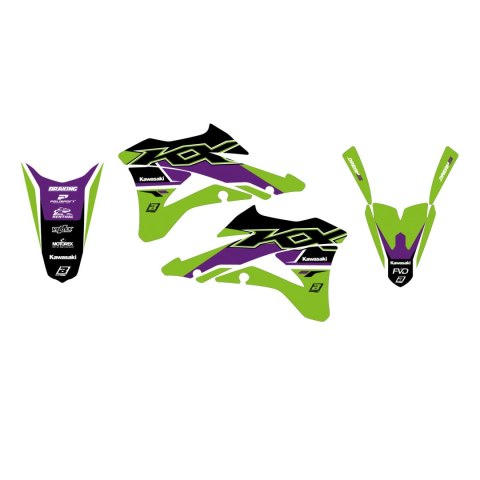 BLACKBIRD KOMPLET NAKLEJEK (OKLEIN) KAWASAKI KX 85 '14-'21 DREAM 5 KOLOR ZIELONY CZARNY BLACKBIRD KOMPLET NAKLEJEK (OKLEIN) KAWASAKI KX 85 '14-'21 DREAM 5 KOLOR ZIELONY CZARNY