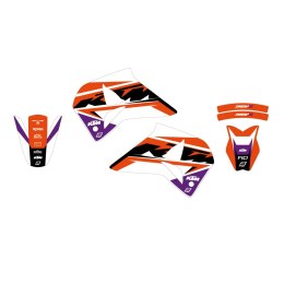 BLACKBIRD KOMPLET NAKLEJEK (OKLEIN) KTM 4T '96-'99 (4 STROKE ALL MODELS) DREAM 5 KOLOR POMARAŃCZOWY CZARNY