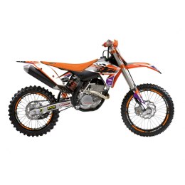 BLACKBIRD KOMPLET NAKLEJEK (OKLEIN) KTM EXC/EXC-F '08-'11, SX/SX-F 125 '07-'10 DREAM 5 CHROME EFX KOLOR POMARAŃCZOWY CZARNY