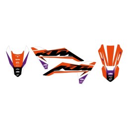 BLACKBIRD KOMPLET NAKLEJEK (OKLEIN) KTM SX 65 '24-'25 DREAM 5 KOLOR POMARAŃCZOWY BIAŁY CZARNY