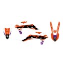 BLACKBIRD KOMPLET NAKLEJEK (OKLEIN) KTM SX/SX-F '19-'22, EXC/EXC-F '20-'23 DREAM 5 KOLOR POMARAŃCZOWY CZARNY