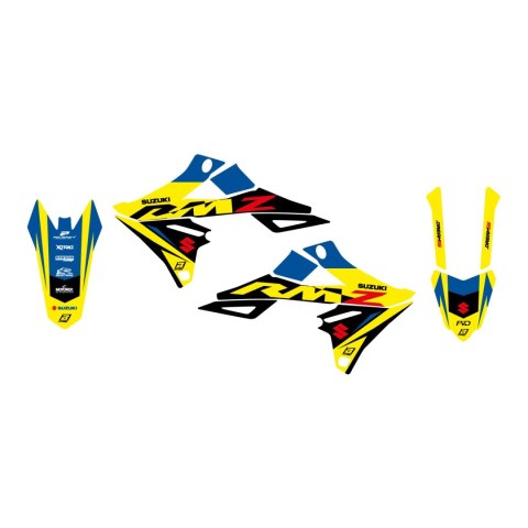 BLACKBIRD KOMPLET NAKLEJEK (OKLEIN) SUZUKI RMZ 250 '19-'25, RMZ 450 '18-'25 DREAM 5 KOLOR ŻÓŁTY NIEBIESKI BLACKBIRD KOMPLET NAKLEJEK (OKLEIN) SUZUKI RMZ 250 '19-'25, RMZ 450 '18-'25 DREAM 5 KOLOR ŻÓŁTY NIEBIESKI