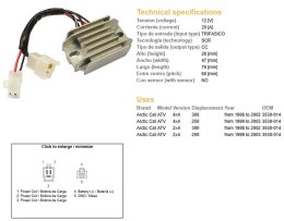 DZE REGULATOR NAPIĘCIA ARCTIC CAT 250/300 '98-'03 (3530-014)