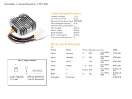 DZE REGULATOR NAPIĘCIA BMW F 650F/ST '93-'00; APRILIA 650 PEGASO '96-04; LEONARDO 250/300ST '99-'05 (SH532B-12) (61312346432, AP