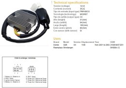 DZE REGULATOR NAPIĘCIA HONDA CBR 1100XX '01-'03 (SH689A-12) (31600-MAT-D51) (ESR685)