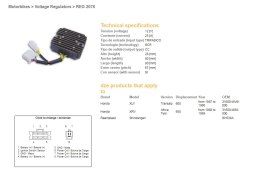 DZE REGULATOR NAPIĘCIA HONDA XL 600V '87-'90; XRV 650 AFRICA TWIN '88-'89 (SH538A), (RGU-144, ESR640), (31600-MM9-000) (31600-MS