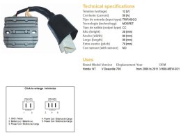DZE REGULATOR NAPIĘCIA HONDA NT 700V DEAUVILLE '06-'11 (31600-MEW-921) MOSFET (50A)