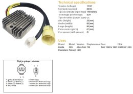DZE REGULATOR NAPIĘCIA HONDA XRV 750 AFRICA TWIN '90-'91 (OEM-31600-MV1-003) (35A)