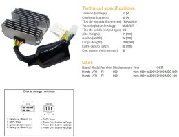 DZE REGULATOR NAPIĘCIA HONDA VFR 800 FI '00-'01 (35A) (3160-MBG-D01) (ESR691)