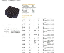DZE REGULATOR NAPIĘCIA KAWASAKI VN 750/1500; ZN 700/1100; ZR 750 '91-'93; ZX 400/550/600; ZZ-R 400/500/600 (RGU-403, ESR260) (21