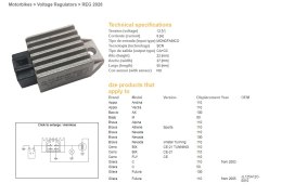 DZE REGULATOR NAPIĘCIA KYMCO 50 AGILITY; PEOPLE; SUPER 9; TOP BOY (12V/8A) (ESR019)