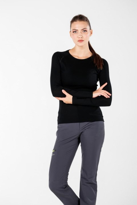 WOOLONA ALIZE KOSZULKA TERMOAKTYWNA DAMSKA Z DŁUGIM RĘKAWEM (100% WEŁNY MERINO) KOLOR CZARNY ROZMIAR S WOOLONA ALIZE KOSZULKA TERMOAKTYWNA DAMSKA Z DŁUGIM RĘKAWEM (100% WEŁNY MERINO) KOLOR CZARNY ROZMIAR S