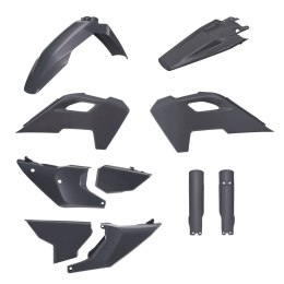 POLISPORT KOMPLET PLASTIKÓW (FULL KIT) HUSQVARNA TE/FE TPI '24-'25 W ZESTAWIE OSŁONY AMORTYZATORÓW KOLOR SZARY (N-GREY)