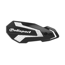 POLISPORT OSŁONY RĄK (LISTKI) MODEL MX FLOW Z UNIWERSALNYM ZESTAWEM MONTAŻOWYM RIEJU MR 250/300 '21-'25 KOLOR CZARNY