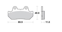 SCHUH WYPRZEDAŻ KLOCKI HAMULCOWE KH69/3 ORGANIC HONDA CBR 600 / XL 600 V 87-90, CX 650 / TURBO 83-85, CB 750 / CB 900 BOLDOR 81-