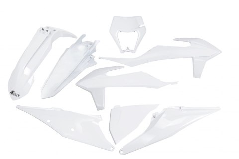 UFO KOMPLET PLASTIKÓW KTM EXC 125 '20-'21, EXC 250 / 300 TPI '20-'23, EXC-F 250 / 350 / 450 / 500 '20-'23 Z OSŁONĄ LAMPY KOLOR B
