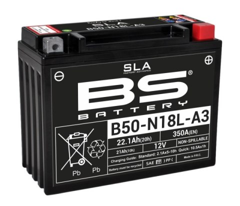 BS AKUMULATOR B50-N18L-A3 (Y50-N18L-A3) 12V 20AH 205X90X162 OBSŁUGOWY - ELEKTROLIT OSOBNO 250A (2) UE2019/1148 BS AKUMULATOR B50-N18L-A3 (Y50-N18L-A3) 12V 20AH 205X90X162 OBSŁUGOWY - ELEKTROLIT OSOBNO 250A (2) UE2019/1148