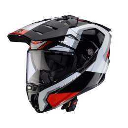 CABERG KASK OFFROAD / TRAIL / ADVENTURE DUOSPORT (DUAL) TANAMI SCRAM Z SZYBKĄ I BLENDĄ KOLOR CZARNY/CZERWONY/BIAŁY ROZMIAR M (PI