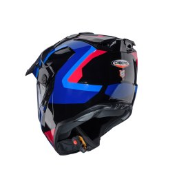 CABERG KASK OFFROAD / TRAIL / ADVENTURE DUOSPORT (DUAL) TANAMI SCRAM Z SZYBKĄ I BLENDĄ KOLOR CZARNY/NIEBIESKI/CZERWONY (BMW) ROZ