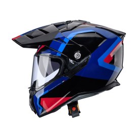 CABERG KASK OFFROAD / TRAIL / ADVENTURE DUOSPORT (DUAL) TANAMI SCRAM Z SZYBKĄ I BLENDĄ KOLOR CZARNY/NIEBIESKI/CZERWONY (BMW) ROZ