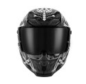 EXKLUSIV (2025) KASK INTEGRALNY GOLIATH MAORI KOLOR CZARNY/BIAŁY ROZMIAR M (DODATKOWA CIEMNA SZYBKA W ZESTAWIE)