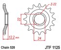 JT ZĘBATKA PRZEDNIA 405 17 APRILIA 600 '85-'87 (40517JT) (ŁAŃC. 520)