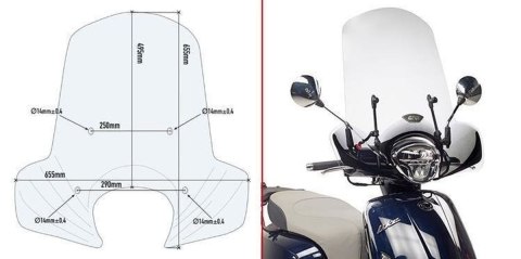 KAPPA SZYBA KYMCO LIKE 125 (17-18) PRZEZROCZYSTA 49,5 x 65,5 cm - POTRZEBNE MOCOWANIE A6109AK KAPPA SZYBA KYMCO LIKE 125 (17-18) PRZEZROCZYSTA 49,5 x 65,5 cm - POTRZEBNE MOCOWANIE A6109AK