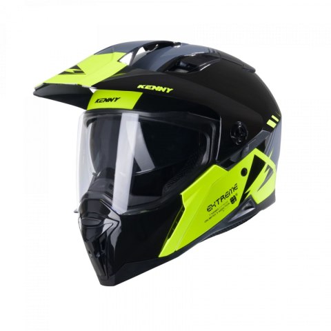 KENNY RACING KASK DUAL ADVENTURE MODEL EXTREME GRAPHIC NEON YELLOW KOLOR CZARNY/SZARY/ŻÓŁTY ROZMIAR S (55 - 56 CM) KENNY RACING KASK DUAL ADVENTURE MODEL EXTREME GRAPHIC NEON YELLOW KOLOR CZARNY/SZARY/ŻÓŁTY ROZMIAR S (55 - 56 CM)
