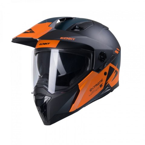 KENNY RACING KASK DUAL ADVENTURE MODEL EXTREME GRAPHIC ORANGE/PETROL MATT KOLOR CZARNY/POMARAŃCZOWY ROZMIAR XS (53 - 54 CM) KENNY RACING KASK DUAL ADVENTURE MODEL EXTREME GRAPHIC ORANGE/PETROL MATT KOLOR CZARNY/POMARAŃCZOWY ROZMIAR XS (53 - 54 CM)