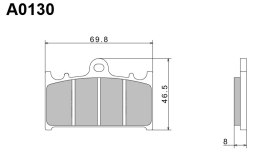 NISSIN KLOCKI HAMULCOWE KH158 PREMIUM SEMI-METALLIC (SPIEK METALICZNY) (ECE R90) (MADE IN JAPAN) (2P-214NS)