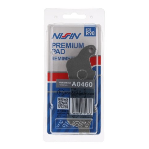 NISSIN KLOCKI HAMULCOWE KH261 / KH281 PREMIUM SEMI-METALLIC (SPIEK METALICZNY) (8,5MM) (ECE R90) (MADE IN JAPAN) (2P-250NS) NISSIN KLOCKI HAMULCOWE KH261 / KH281 PREMIUM SEMI-METALLIC (SPIEK METALICZNY) (8,5MM) (ECE R90) (MADE IN JAPAN) (2P-250NS)