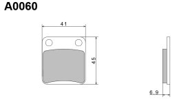 NISSIN KLOCKI HAMULCOWE KH54 / KH257 PREMIUM SEMI-METALLIC (SPIEK METALICZNY) (ECE R90) (MADE IN JAPAN) (2P-206GS)