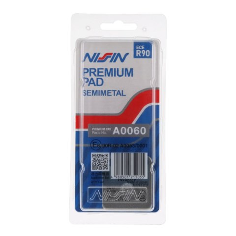NISSIN KLOCKI HAMULCOWE KH54 / KH257 PREMIUM SEMI-METALLIC (SPIEK METALICZNY) (ECE R90) (MADE IN JAPAN) (2P-206GS) NISSIN KLOCKI HAMULCOWE KH54 / KH257 PREMIUM SEMI-METALLIC (SPIEK METALICZNY) (ECE R90) (MADE IN JAPAN) (2P-206GS)