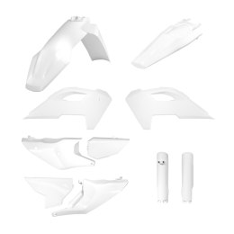 POLISPORT KOMPLET PLASTIKÓW (FULL KIT) HUSQVARNA TE/FE TPI '24-'25 W ZESTAWIE OSŁONY AMORTYZATORÓW KOLOR BIAŁY OEM