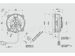 SPAL WENTYLATOR CHŁODNICY Z OKABLOWANIEM KTM EXC-F / XCF-W / FREERIDE / XC-W / XC-W TPI / EXC / EXC TPI, HUSQVARNA FE / FE S, GA
