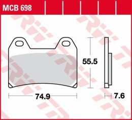 TRW ZF KLOCKI HAMULCOWE KH244 ORGANIC HONDA CB 400 SUPER FOUR '97-, BMW R NINE T '16-'18, DUCATI 748/996 '98-'07, MULTISTRADA 12