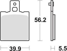 TRW ZF KLOCKI HAMULCOWE KH47/2 ORGANIC YAMAHA TZR 125 91-95, TYŁ