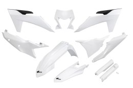 UFO KOMPLET PLASTIKÓW (FULL KIT) Z OSŁONAMI TELESKOPÓW (AMORTYZATORÓW) KTM EXC 150 / 250 / 300 TBI '24-'25, EXC-F 250 / 350 / 45