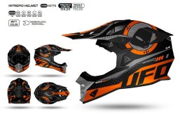 UFO KASK INTREPID CROSS KOLOR CZARNY/SZARY/POMARAŃCZOWY ROZMIAR L ( ECE 22R06 ) - KOLEKCJA 2024