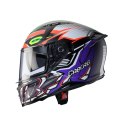 CABERG KASK INTEGRALNY AVALON X GURKHA KOLOR CZARNY MAT/POMARAŃCZOWY/FIOLETOWY ROZMIAR S