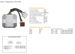 DZE REGULATOR NAPIĘCIA APRILIA RSV 1000R TUONO '02-'05; RSV 1000SP/R '98-'03; SL 1000 FALCO '00-'02 (35A) 7 KABLI (ESR912)