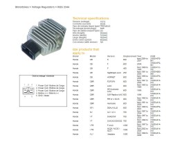 DZE REGULATOR NAPIĘCIA HOND CB 250 NIGHTHAWK '91-'00; CB 600F HORNET '98-'06; CBR 600F2/F3/F4 '91-'03; CBR 900RR '92-'99; VT 750
