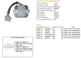 DZE REGULATOR NAPIĘCIA HONDA GL 1000 '77-'79; GL1100 '80-'83; GL1200 '84-'87 (ESR290)