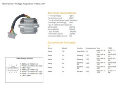 DZE REGULATOR NAPIĘCIA HONDA GL 1000 '77-'79; GL1100 '80-'83; GL1200 '84-'87 (ESR290)