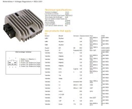 DZE REGULATOR NAPIĘCIA SUZUKI DR 650SE '96-'17; XF 650 FREEWIND '97; YAMAHA 125/150/180/250 MAJESTY '96-'10; XJ 600 DIVERSION '9