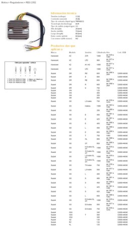 DZE REGULATOR NAPIĘCIA SUZUKI GS 250/400/450/550/650/750/1000; GSX 400/750/1000/1100 (ESR100,ESR090)